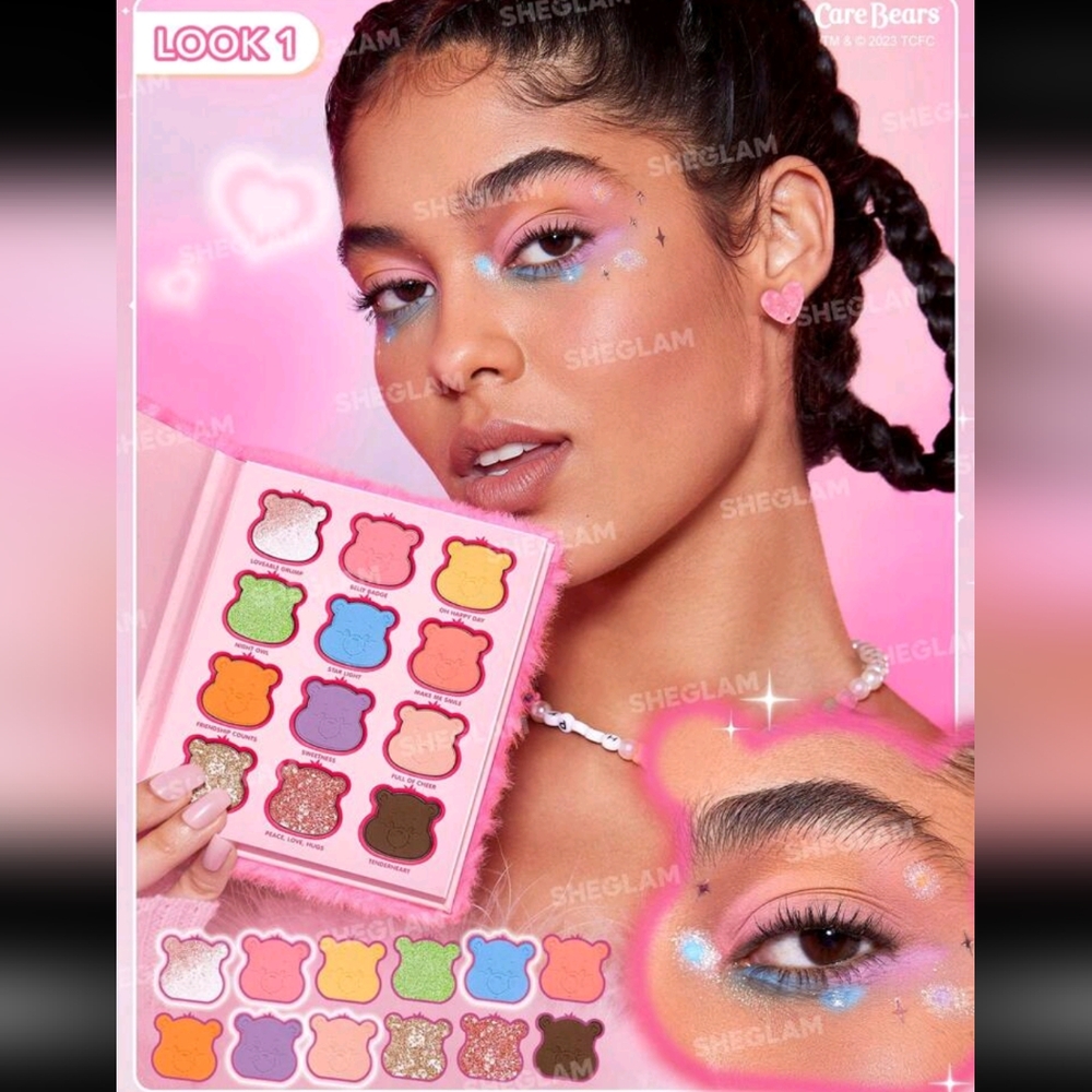 glam Care Bears Pink Eyeshadow Palette